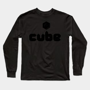 All Black cube T-Shirt - Party - Vintage Summer Long Sleeve T-Shirt